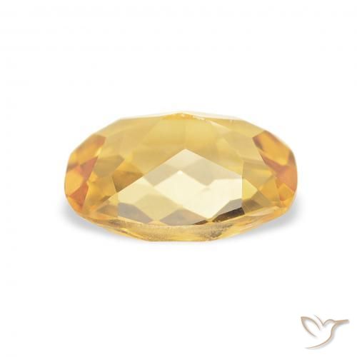 Citrine Gemstone in 8 x 6 mm (calibrated) Size for Sale, Citrine Stone in Medium Gold Color