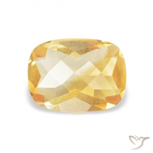 0.97ct Natural Gold Citrine, Cushion, VVS-VS