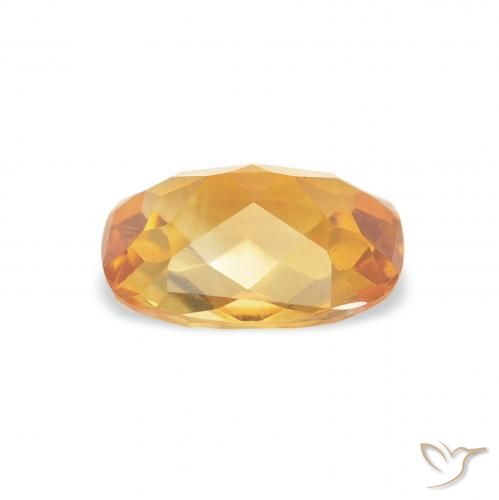Citrine Gemstone in 8 x 6 mm (calibrated) Size for Sale, Citrine Stone in Medium Light Orange-Gold Color
