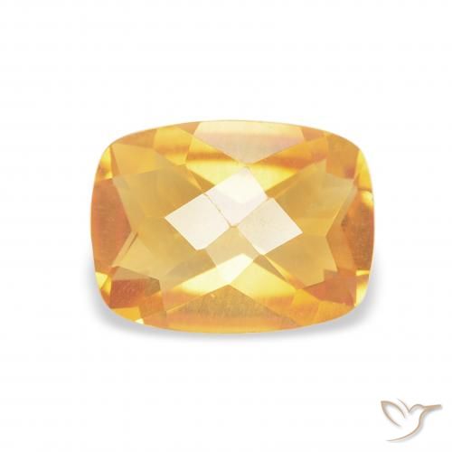 1.16ct Natural Medium Orange Citrine, Cushion, VVS-VS
