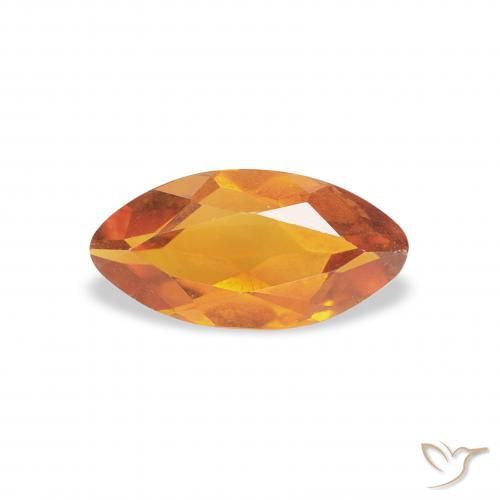 0.48ct Natural Dark Orange-Gold Citrine, Marquise, VVS-VS