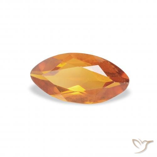 0.48 ct Golden Citrine Stone, Natural Citrine in Marquise Facet Shape for Sale