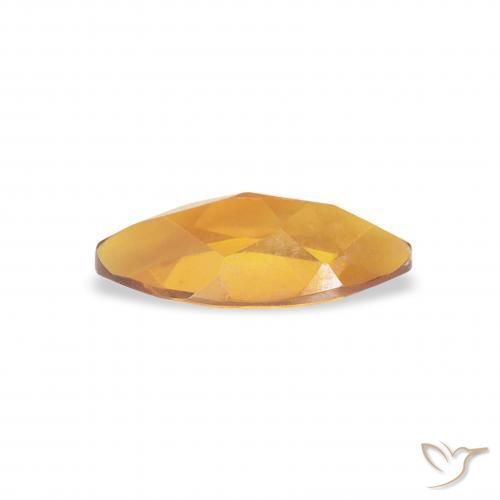 Citrine Gemstone in 8 x 4 mm (calibrated) Size for Sale, Citrine Stone in Dark Orange-Gold Color