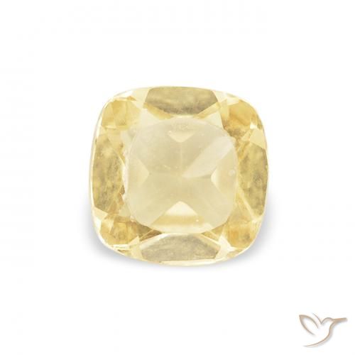 0.47ct Natural Light Golden-Yellow Citrine, Cushion, VVS-VS