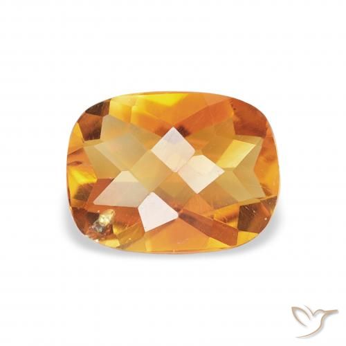 1.02ct Earth Orange Citrine, Cushion, VS