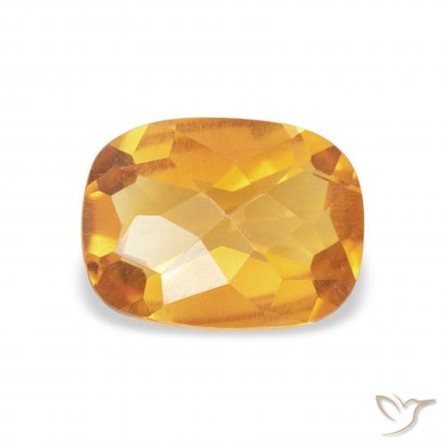 1.04ct Natural Dark Orange-Gold Citrine, Cushion, VVS
