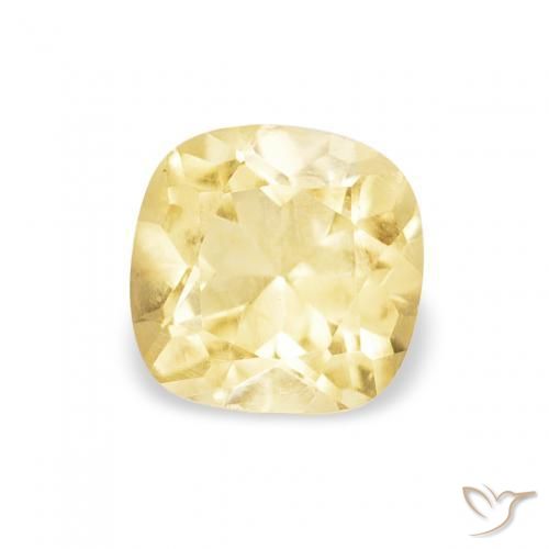 0.48 ct Golden Citrine Stone, Natural Citrine in Cushion-Cut Shape for Sale