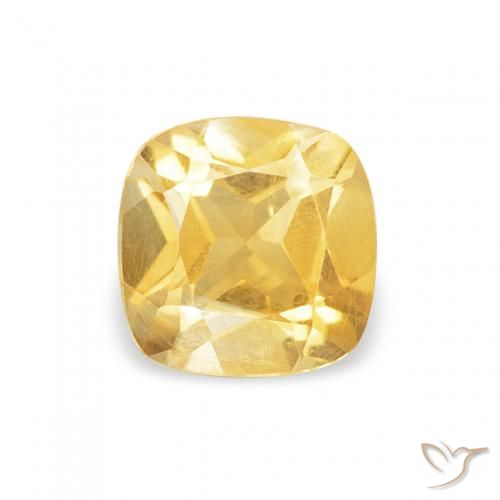 0.45ct Natural Gold Citrine, Cushion, VS