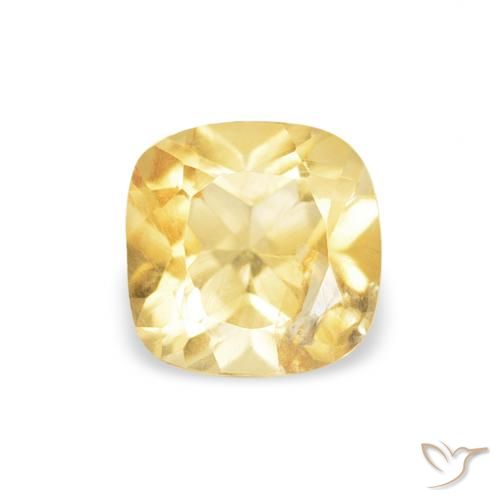 0.50ct Natural Golden Citrine, Cushion, VS