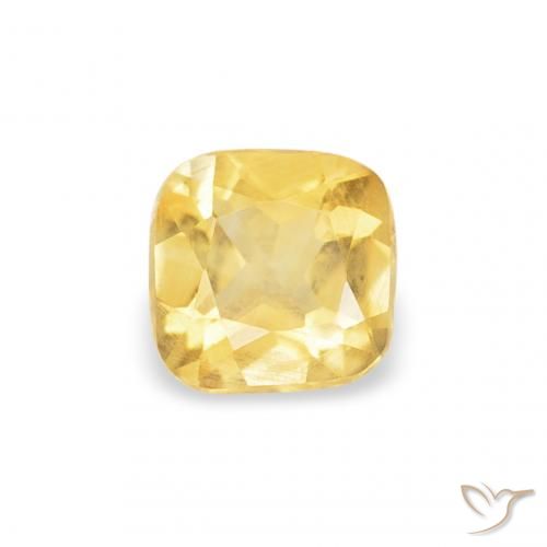 0.22ct Natural Golden Orange Citrine, Cushion, VS