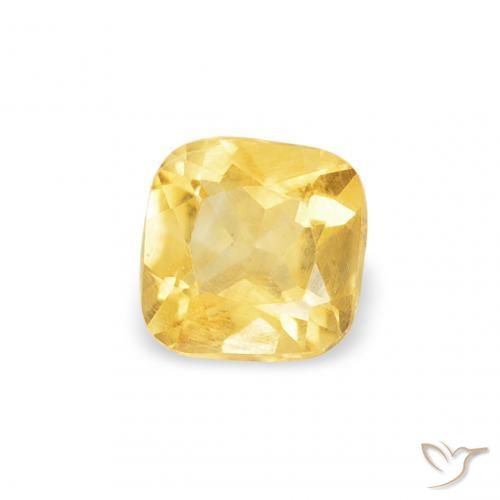 0.22 ct Golden Citrine Stone, Natural Citrine in Cushion-Cut Shape for Sale