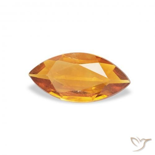0.36 ct Golden Citrine Stone, Natural Citrine in Marquise Facet Shape for Sale