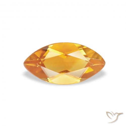 0.53ct Natural Orange-Gold Citrine, Marquise, VS
