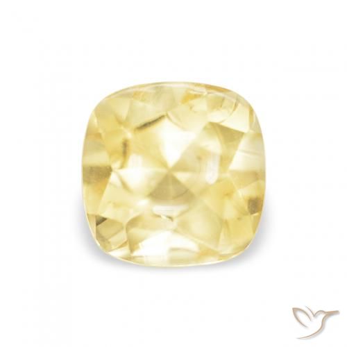 0.64ct Natural Light Golden-Yellow Citrine, Cushion, Transparent