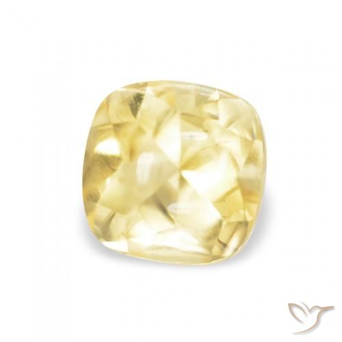 0.64 ct Yellow Citrine Stone, Natural Citrine in Cushion Buff-Top Shape for Sale