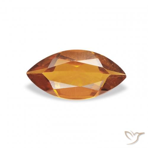 0.43ct Natural Orange Brown Citrine, Marquise, VS
