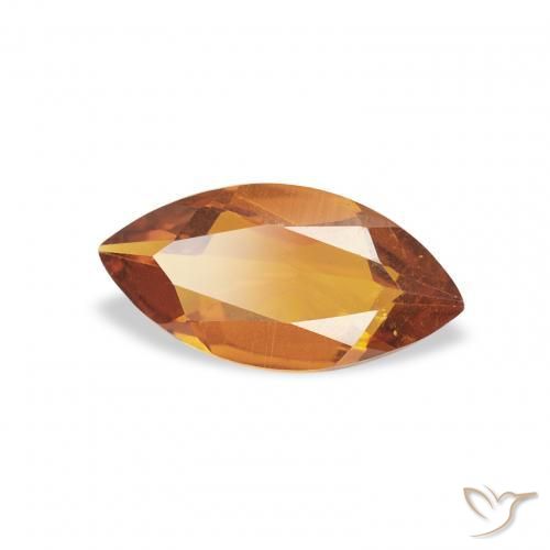0.43 ct Orange Citrine Stone, Natural Citrine in Marquise Facet Shape for Sale