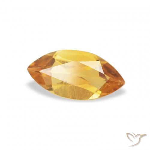 0.41 ct Golden Citrine Stone, Natural Citrine in Marquise Facet Shape for Sale
