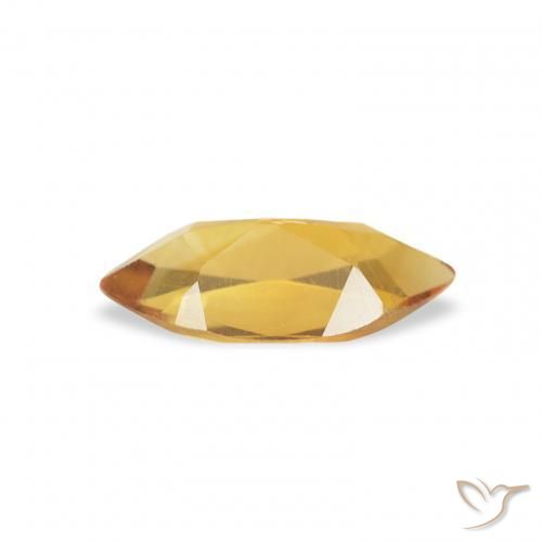 Citrine Gemstone in 8 x 4 mm (calibrated) Size for Sale, Citrine Stone in Medium Orange-Gold Color
