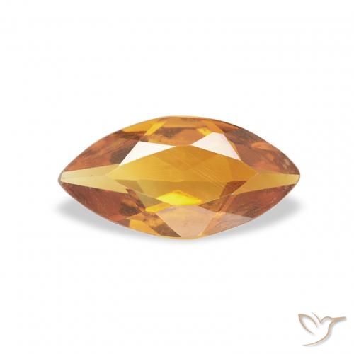 0.43ct Natural Medium Orange Citrine, Marquise, VS