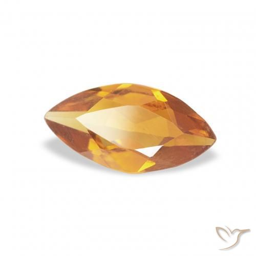 0.43 ct Orange Citrine Stone, Natural Citrine in Marquise Facet Shape for Sale