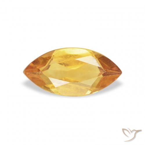 0.42ct Natural Orange-Gold Citrine, Marquise, VS