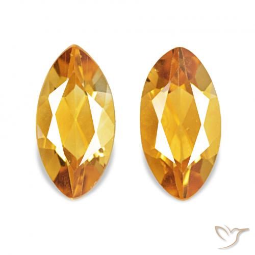 1.04ctw Dark Orange Citrine, Marquise, VVS-VS