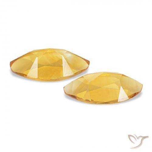 Citrine Gemstones in 8 x 4 mm (calibrated) Size for Sale, Citrine Stones in Dark Orange Color