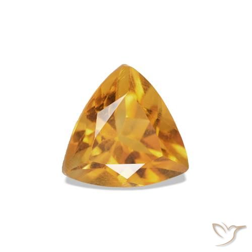 0.40ct Deep Orange-Gold Citrine, Trillion, VVS-VS