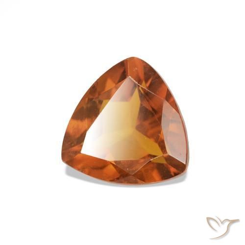 0.63 ct Orange Citrine Stone, Natural Citrine in Trillion Facet Shape for Sale