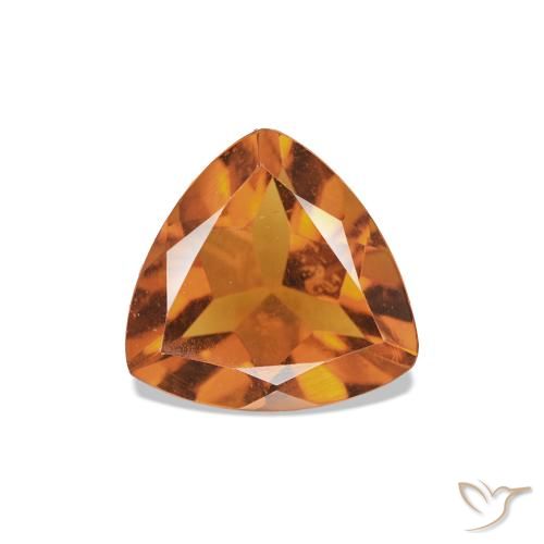 0.69ct Orange Brown Citrine, Trillion, VVS-VS