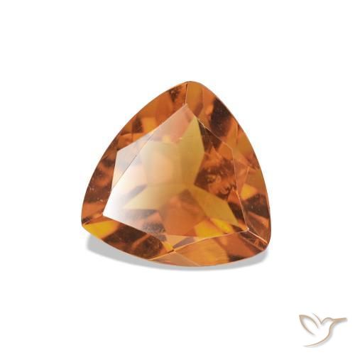 0.69 ct Orange Citrine Stone, Natural Citrine in Trillion Facet Shape for Sale