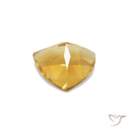 Citrine Gemstone in 5.2 x 4.6 mm Size for Sale, Citrine Stone in Medium Golden Color