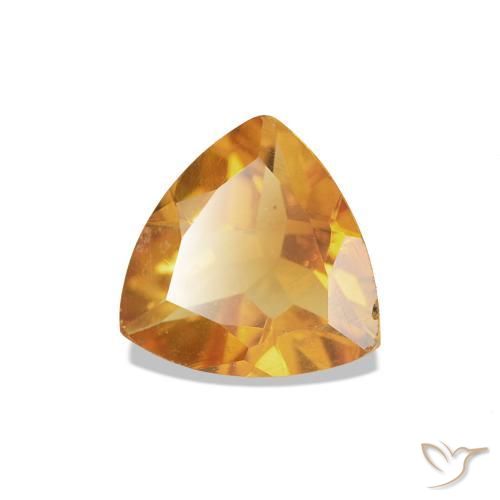 0.61 ct Orange Citrine Stone, Natural Citrine in Trillion Facet Shape for Sale