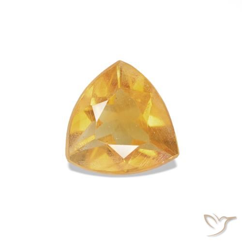0.24ct Deep Golden Orange Citrine, Trillion, VS