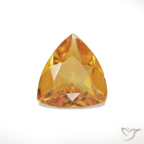 0.51ct Medium Light-Orange Citrine, Trillion, VS