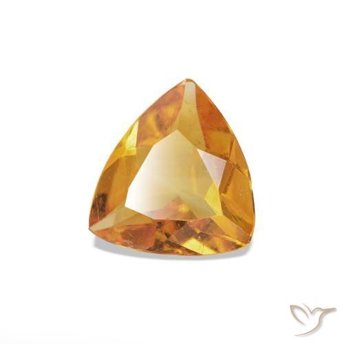 0.51 ct Orange Citrine Stone, Natural Citrine in Trillion Facet Shape for Sale