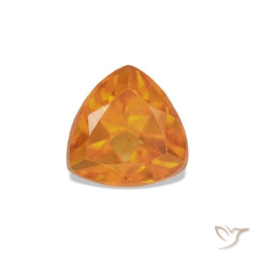 0.40 ct Orange Citrine Gemstone, Citrine Gem in Trillion Facet Shape for Sale.