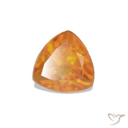 0.40 ct Orange Citrine Stone, Natural Citrine in Trillion Facet Shape for Sale