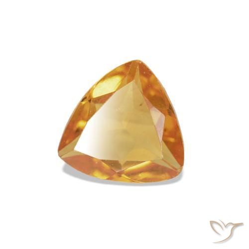 0.33 ct Orange Citrine Stone, Natural Citrine in Trillion Facet Shape for Sale