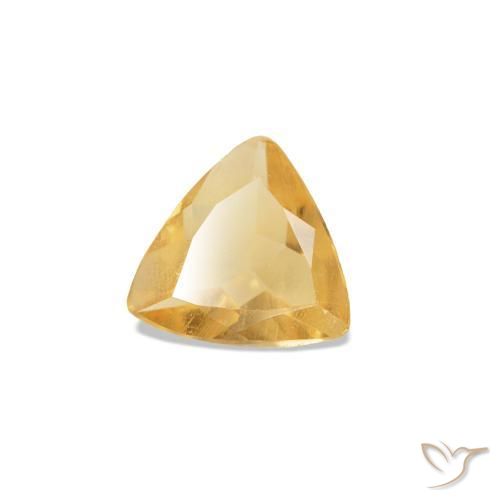 0.26 ct Golden Citrine Stone, Natural Citrine in Trillion Facet Shape for Sale