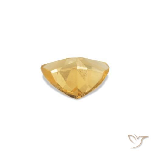 Citrine Gemstone in 5.2 x 5 mm Size for Sale, Citrine Stone in Light Orange-Gold Color