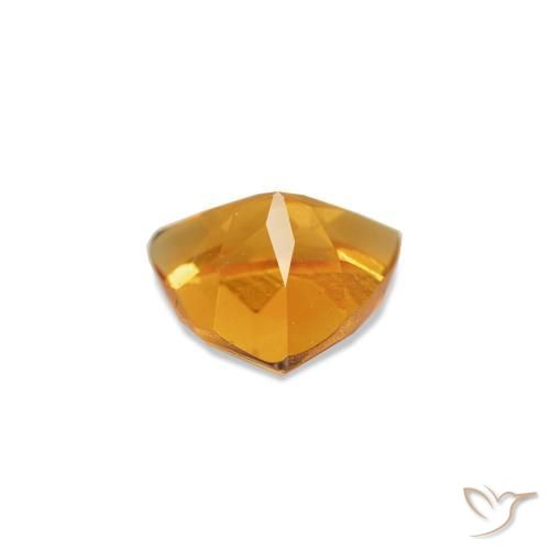 Citrine Gemstone in 5 x 5 mm (calibrated) Size for Sale, Citrine Stone in Medium Orange-Gold Color