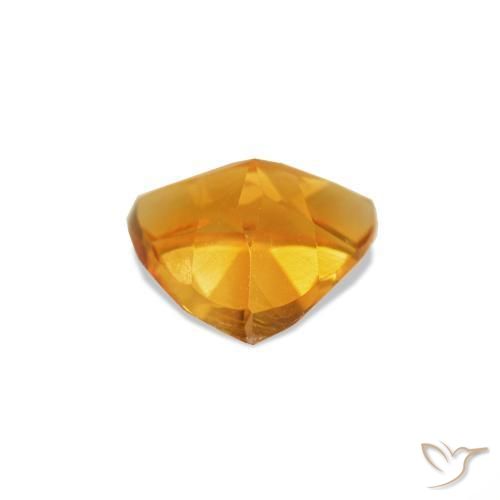 Citrine Gemstone in 6 x 6 mm (calibrated) Size for Sale, Citrine Stone in Deep Orange-Gold Color