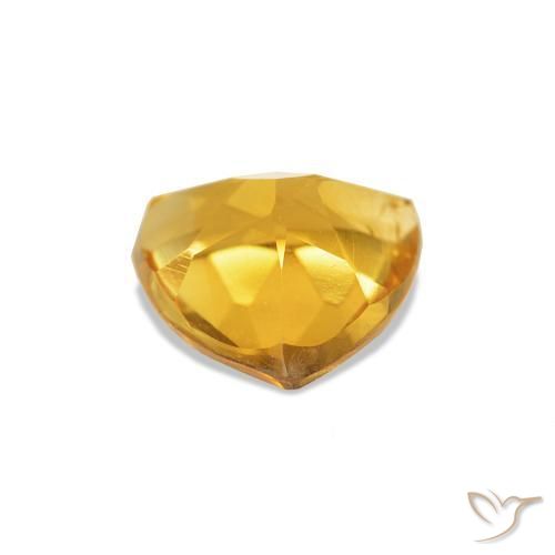 Citrine Gemstone in 6.3 x 6.2 mm Size for Sale, Citrine Stone in Orange-Gold Color