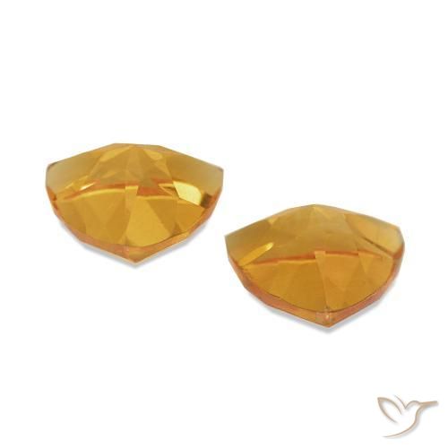 Citrine Gemstones in 5.3 x 5.2 mm Size for Sale, Citrine Stones in Dark Golden Color