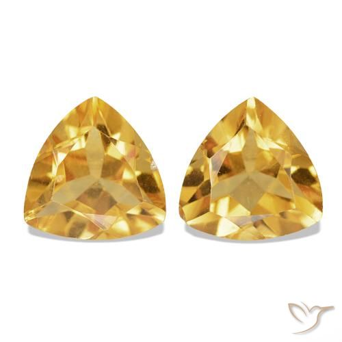 1.38ctw Medium Dark-Golden Citrine, Trillion, VS-SI