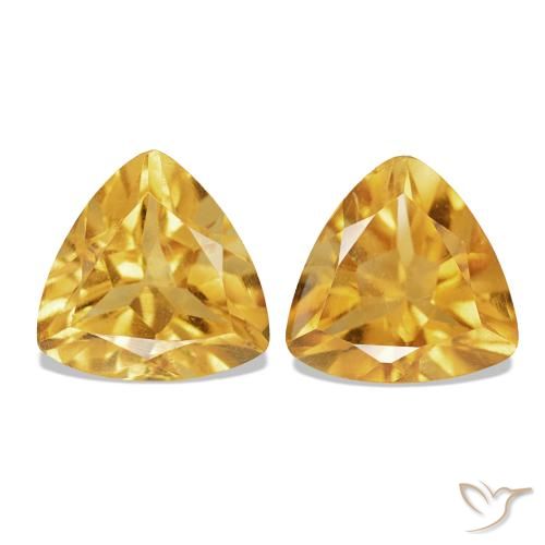 1.48ctw Bright Gold Citrine, Trillion, VS-SI