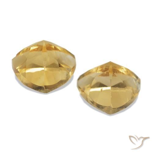 Citrine Gemstones in 6 x 6 mm (calibrated) Size for Sale, Citrine Stones in Deep Golden Orange Color