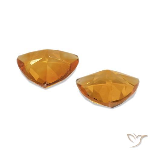 Citrine Gemstones in 6 x 6 mm (calibrated) Size for Sale, Citrine Stones in Dark Orange Color